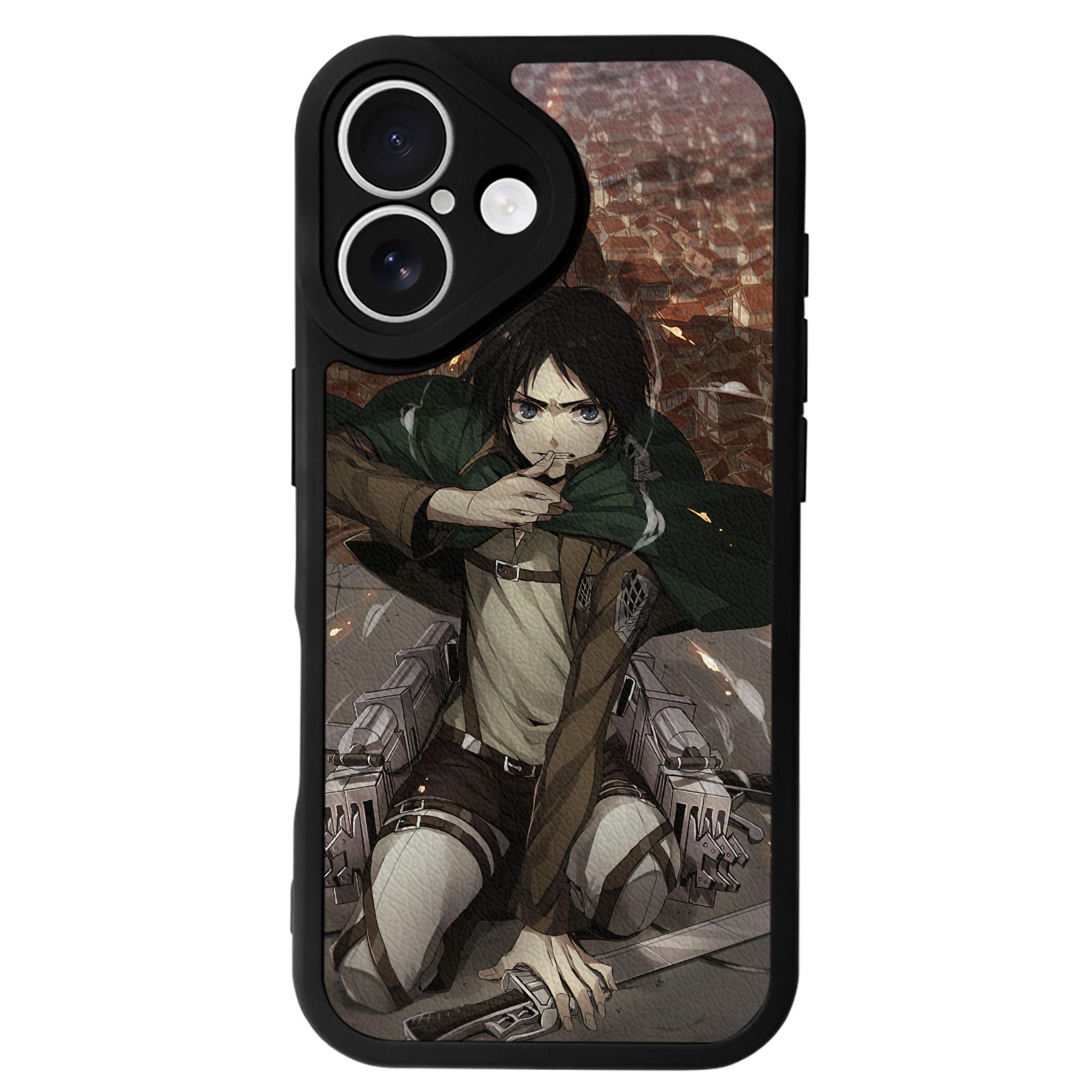 （画像用） 進撃の巨人 Attack on Titan 【iPhone 16シリーズ対応】シリコンスマホケース（レザー調） 材質：シリコン
